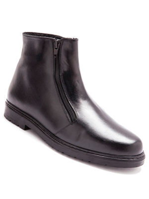 Bottillons cuir fourrés