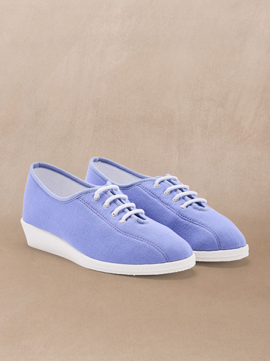 Derbies en toile intérieur éponge - Pédiconfort - Bleu