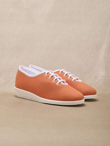 Derbies en toile intérieur éponge - Pédiconfort - Orange