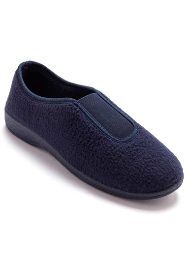 Ballerines souples en fibre polaire - Pédiconfort - Marine