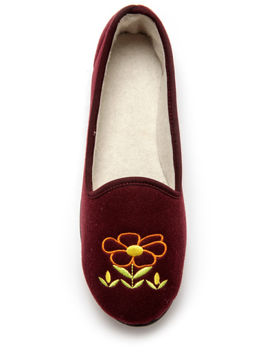 Ballerines brodées fleur