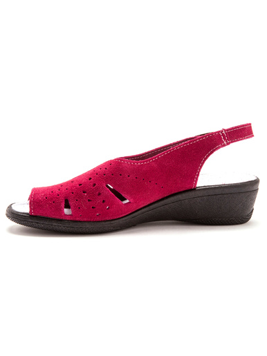 Sandales cuir velours