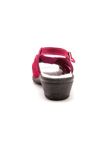 Sandales cuir velours