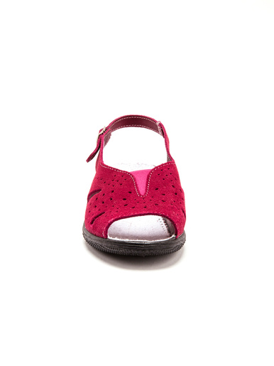 Sandales cuir velours