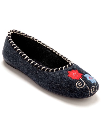 Ballerines brodées - Pédiconfort - Marine