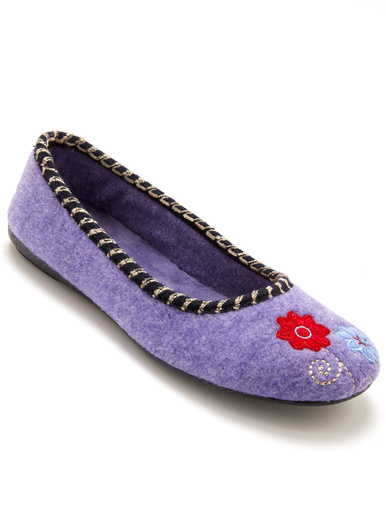 Ballerines brodées - Pédiconfort - Violine