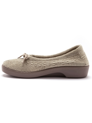 Ballerines au dessus tricoté femme - Pédiconfort - Beige