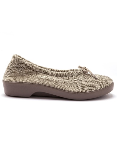 Ballerines au dessus tricoté femme - Pédiconfort - Beige