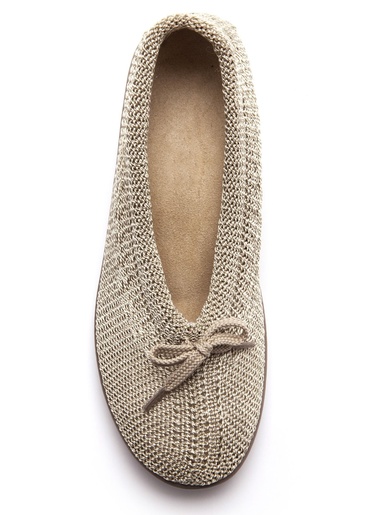 Ballerines au dessus tricoté femme - Pédiconfort - Beige