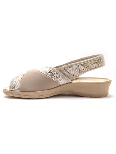 Sandales textile spécial hallux valgus