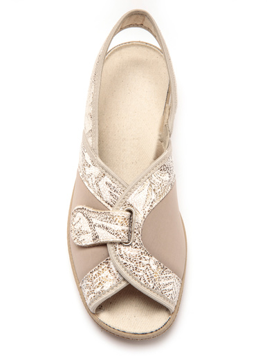 Sandales textile spécial hallux valgus