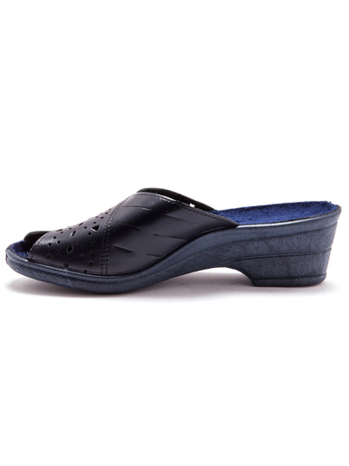 Mules en cuir ajouré