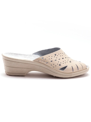 Mules en cuir ajouré