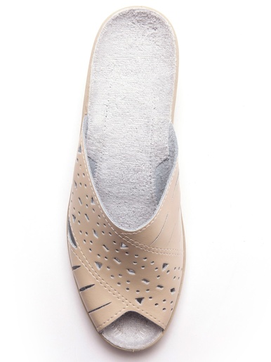 Mules en cuir ajouré