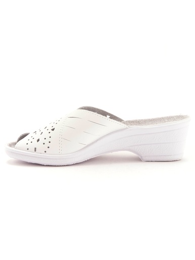 Mules en cuir ajouré