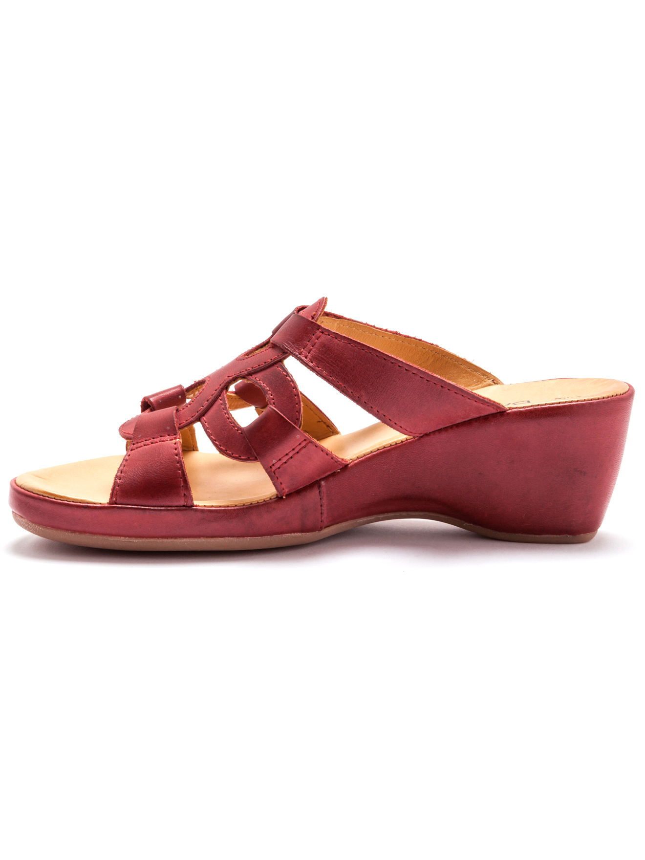 Mules en cuir à talon compensé - Pédiconfort - Femme | Daxon