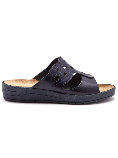 Mules à perforations fantaisie - Pédiconfort - Marine