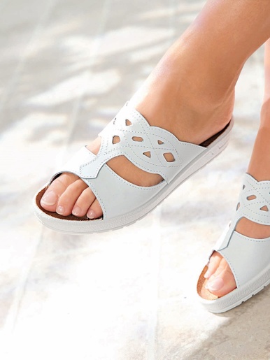 Mules à perforations fantaisie - Pédiconfort - 