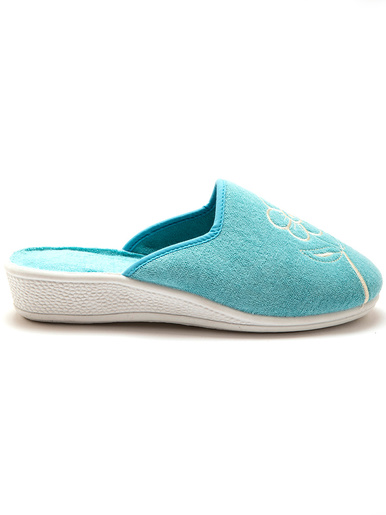 Mules fermées brodées
