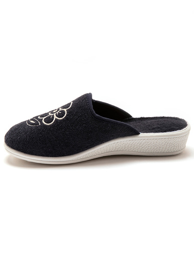 Mules fermées brodées