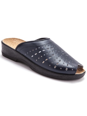 Mules en cuir à galbe anatomique