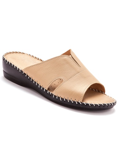 Mules cuir à aérosemelle® - Pédiconfort - Beige