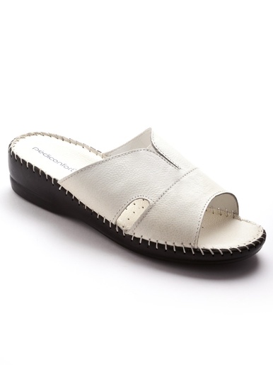 Mules cuir à aérosemelle® - Pédiconfort - Blanc