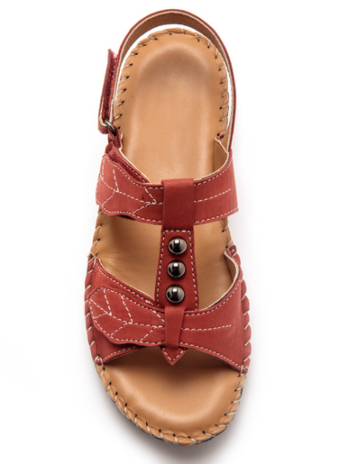 Sandales ultra souples en cuir - Pédiconfort - 