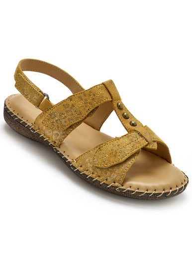 Sandales ultra souples en cuir - Pédiconfort -