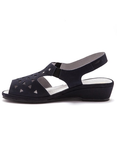Sandales ultra souples cuir aérosemelle® - Pédiconfort - Marine
