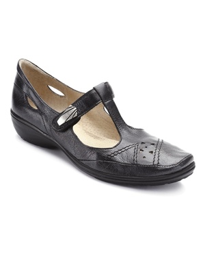 Salomés cuir avec bijou fantaisie