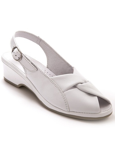 Sandales en cuir au confort maxi - Pédiconfort - Blanc