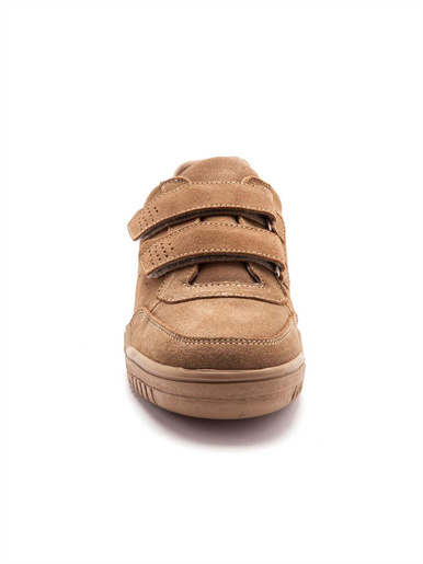 Chaussures cuir à scratch extra-larges