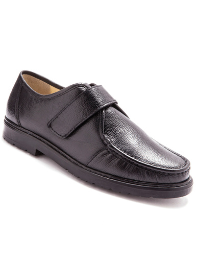 Derbies cuir grande largeur - Pédiconfort - Noir