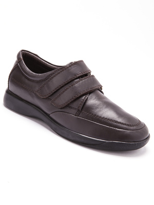 Pediconfort Chaussures Bateau Homme Patte Scratch Confort – Cuir Nubuck Marine Large Semelle Élastomère