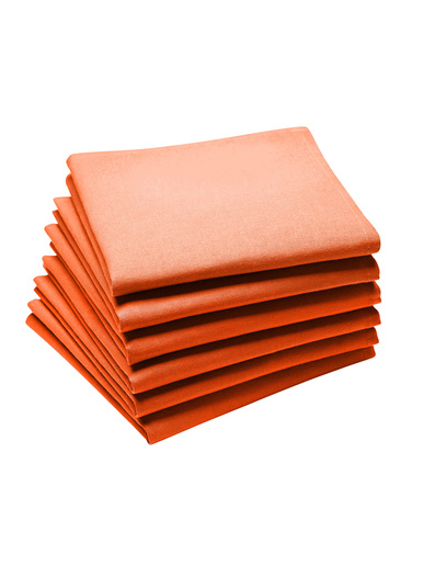 Lot de 6 serviettes de table - Coucke - Mandarine