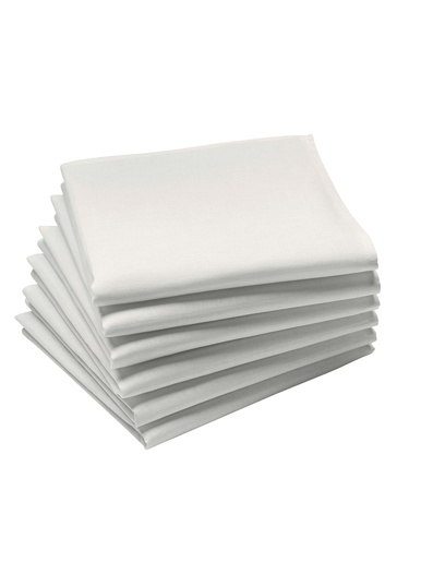 Lot de 6 serviettes de table - Coucke - Blanc