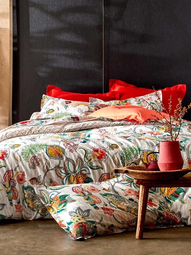 Housse de couette style oriental - Becquet - Motif fleurs stylisées