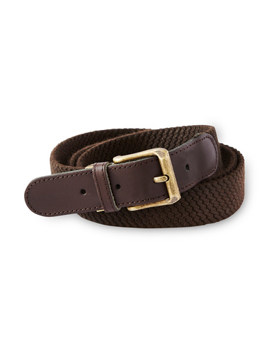Ceinture tressée extensible accessoire - Daxon - Marron