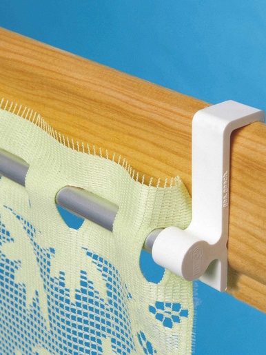 Tringle à rideaux sans clou ni vis -  - Blanc aluminium