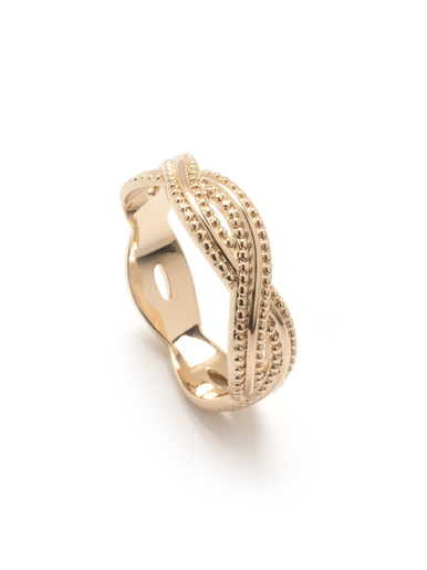 Bague torsadée - Daxon - Plaqué or
