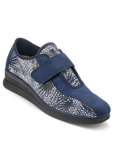 Derbies spécial pieds sensibles - Pédiconfort - Imprimé bleu moyen