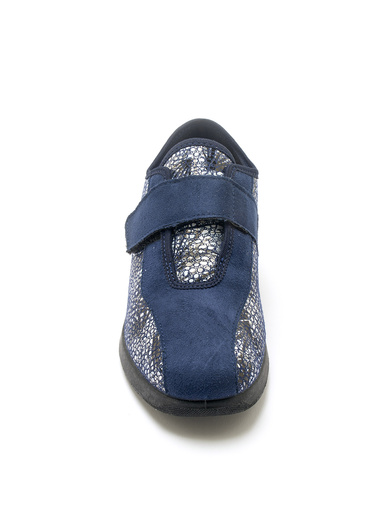 Derbies pieds sensibles Hallux - Pédiconfort - Imprimé bleu moyen