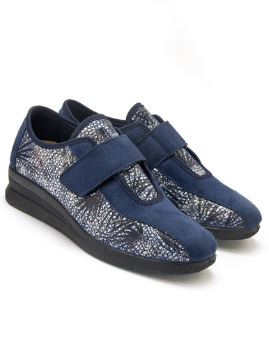 Derbies pieds sensibles Hallux - Pédiconfort - Imprimé bleu moyen