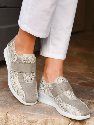 Derbies spécial pieds sensibles - Pédiconfort - Imprimé beige