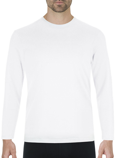 Tee-shirt encolure ronde, pur coton - Eminence - Blanc