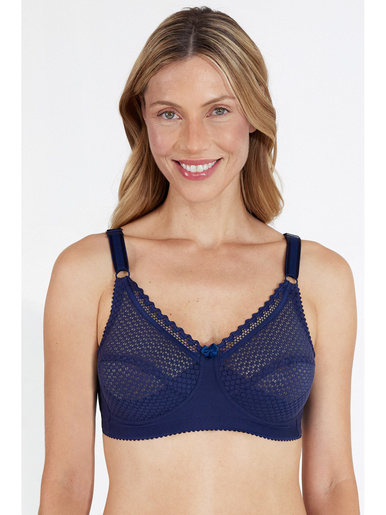 Soutien-gorge coton sans armatures - Miss Mary of Sweden - Marine