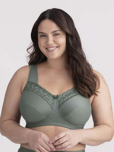 Soutien-gorge sans armatures coton - Miss Mary of Sweden - Vert olive