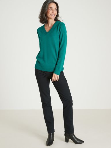 Pull encolure V manches longues