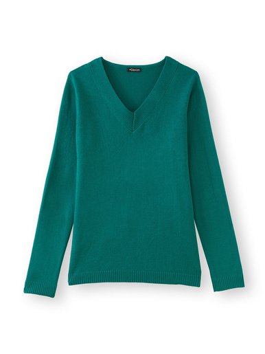 Pull encolure V manches longues